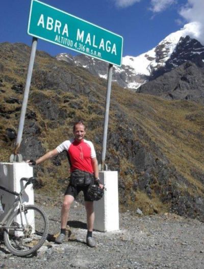 Stuart Butler Cycling on the  tour with redspokes